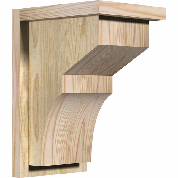 Ekena Millwork Monterey Rough Sawn Corbel w/Backplate, Douglas Fir, 8"W x 10"D x 14"H COR08X10X14MON01RDF - main